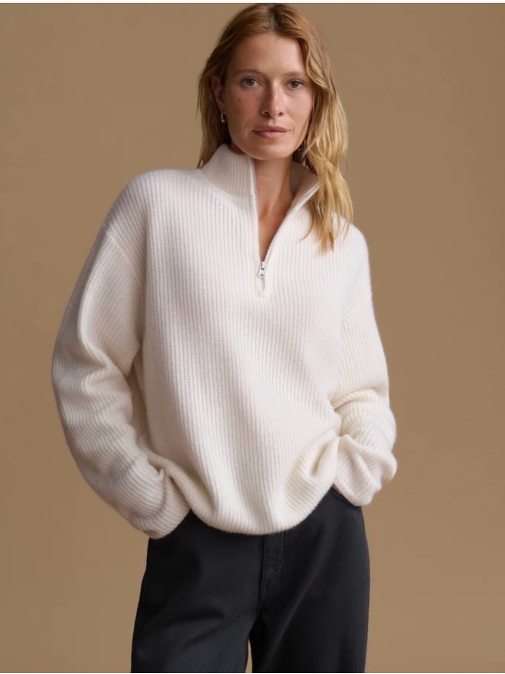 NWOT Jenni Kayne Cashmere Half Zip
